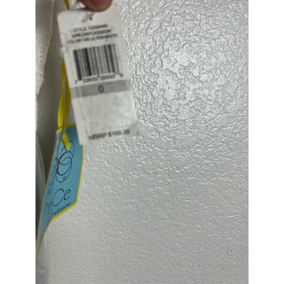 Cece White Eyelet Embroidered Atrapoy Ruffled Sleeveless Midi Dress Size 0 - Picture 8 of 9